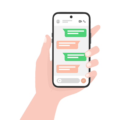 LINEで相談するイラスト
