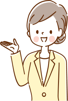 案内する女性のイラスト