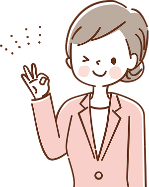 OKサインを出す女性のイラスト