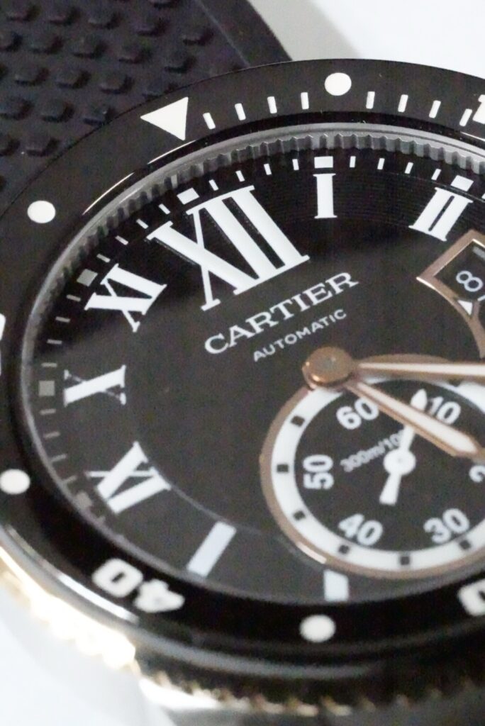カルティエ カリブル 修理後のアップ写真