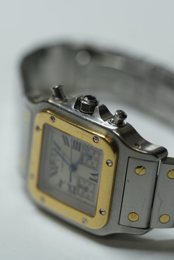 カルティエ　サントス　ガルベ　クロノリフレックス　オーバーホール